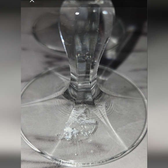 Stemmed Clear Crystal Champagne Flute / Wine Glasses - Picture 5 of 5